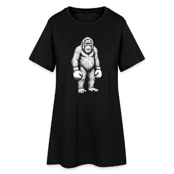 Orangutan-Box-Silhouette - Frauen T-Shirt-Kleid - Schwarz - Vorne
