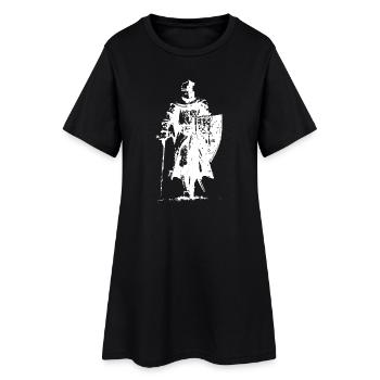 Knight in Armor Silhouette - Women’s T-Shirt Dress - black - Front