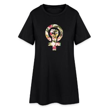 Poing féministe - égalité-Frauenrecht - Robe T-shirt Femme - noir - Devant