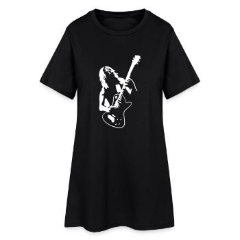 Hard Rock Musik Tribal - Frauen T-Shirt-Kleid - Schwarz - Vorne