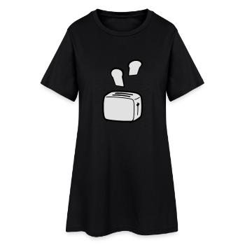 toast - Women’s T-Shirt Dress - black - Front