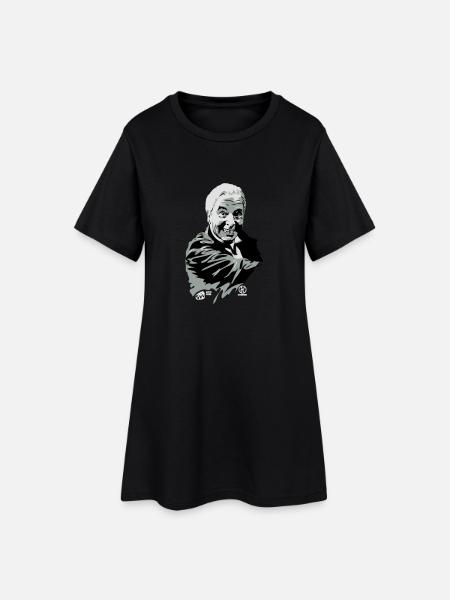 Dîner pour un - Robe T-shirt Femme - noir