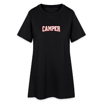 Campeur - Robe T-shirt Femme - noir - Devant