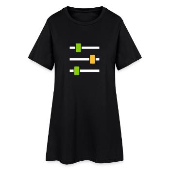 Console de mixage - Robe T-shirt Femme - noir - Devant