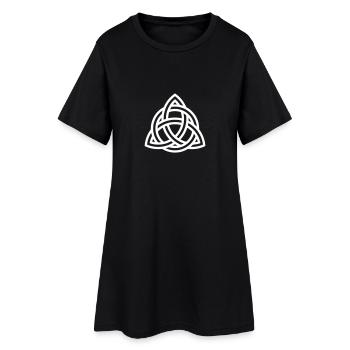 Keltischer Knoten - Frauen T-Shirt-Kleid - Schwarz - Vorne