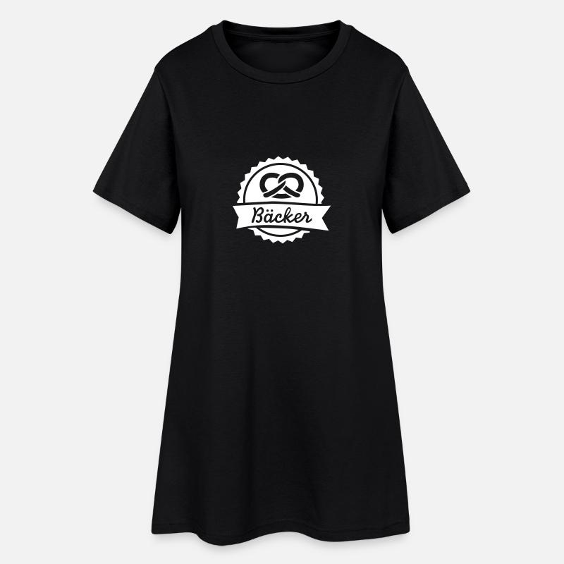 Bäcker - Frauen T-Shirt-Kleid - Schwarz