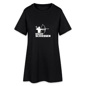 Bogenschießen - Frauen T-Shirt-Kleid - Schwarz - Vorne