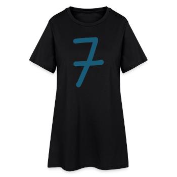 7 Numéro sept numéro anniversaire - Robe T-shirt Femme - noir - Devant