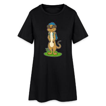 Randonnée à dos pour randonneurs suricates - Robe T-shirt Femme - noir - Devant