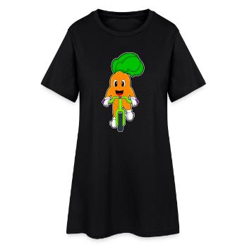 Vélo carotte - Robe T-shirt Femme - noir - Devant