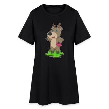 Reh Bowling Bowlingkugel - Frauen T-Shirt-Kleid - Schwarz - Vorne