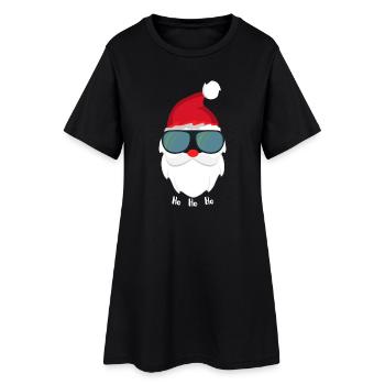 Père Noël cool avec lunettes de soleil - Robe T-shirt Femme - noir - Devant