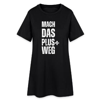Motivierendes Druckdesign mit positivem Spruch - Frauen T-Shirt-Kleid - Schwarz - Vorne
