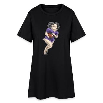 Bélier Football américain Sports - Robe T-shirt Femme - noir - Devant
