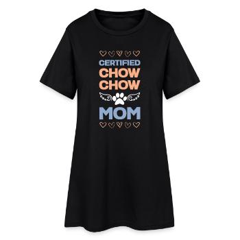Certifiée Chow Chow Mama - Robe T-shirt Femme - noir - Devant