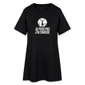 Je peux pas j’ai chasse - Robe T-shirt Femme - noir - Devant