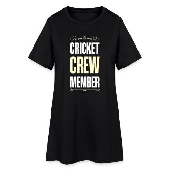 Cricket Crew - Frauen T-Shirt-Kleid - Schwarz - Vorne