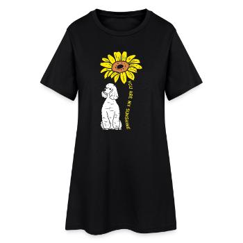 Sunflower Pup Emblem - Women’s T-Shirt Dress - black - Front
