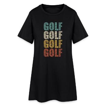 Golf Papa Vater Papa Papa Vintage-Golfer-Geschenk - Frauen T-Shirt-Kleid - Schwarz - Vorne