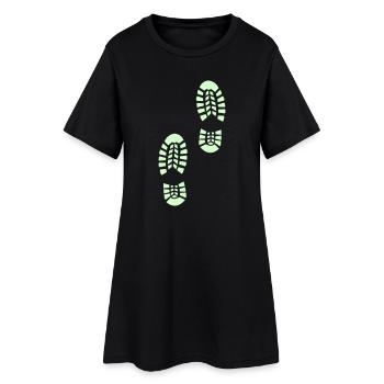 Sentier extérieur - Robe T-shirt Femme - noir - Devant
