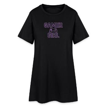 Gamer Girl - Design de jeu cool pour les filles - Robe T-shirt Femme - noir - Devant