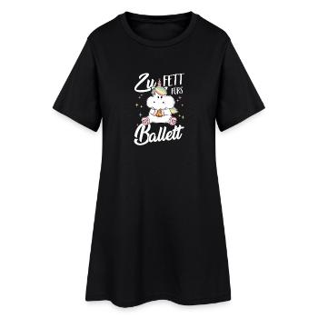 Trop gros pour la Licorne épaisse de Ballet - Robe T-shirt Femme - noir - Devant