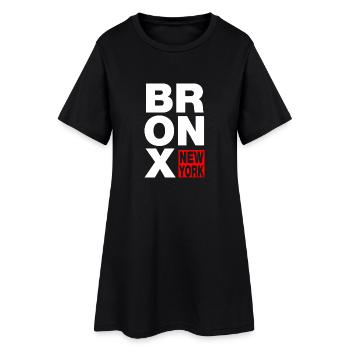 bronx new york - Frauen T-Shirt-Kleid - Schwarz - Vorne