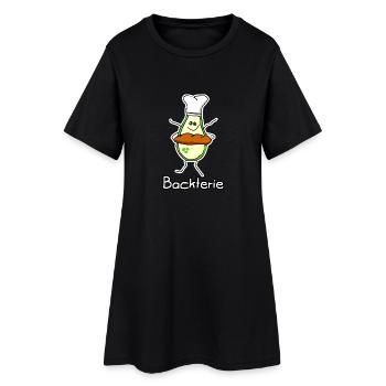 Backterie - Frauen T-Shirt-Kleid - Schwarz - Vorne