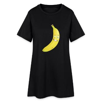 banana fruit010 - Robe T-shirt Femme - noir - Devant