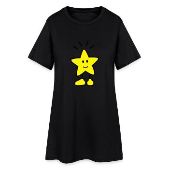 étoiles doux - Robe T-shirt Femme - noir - Devant