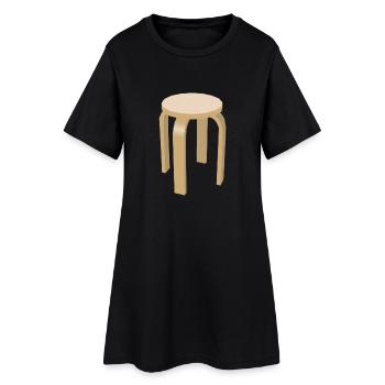 canapé canapé chaise chaise chaise table lamp lampe benc - Robe T-shirt Femme - noir - Devant