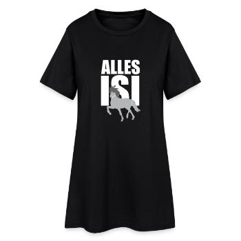 ALLES ISI - Frauen T-Shirt-Kleid - Schwarz - Vorne