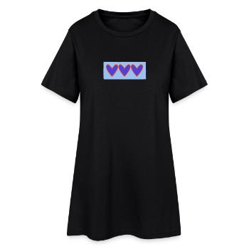 COUPLE. VALENTINE'S DAY. JUST MARRIED. HEART. Bachelorette party. - Women’s T-Shirt Dress - black - Front