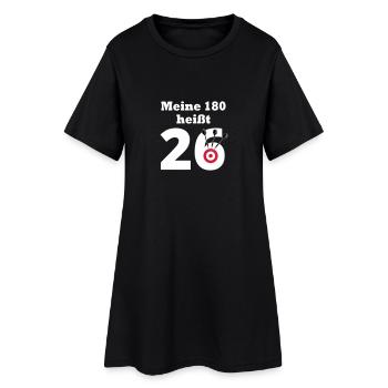Meine180 heißt 26 - Frauen T-Shirt-Kleid - Schwarz - Vorne