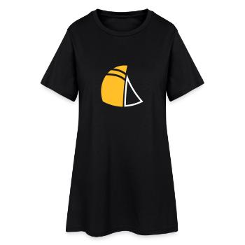 Départ - Robe T-shirt Femme - noir - Devant