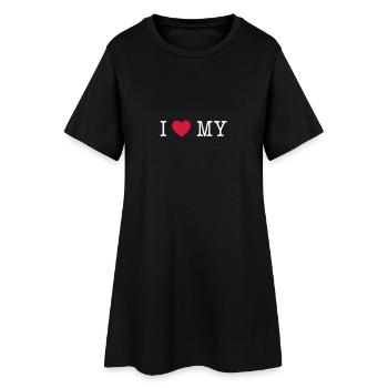 J'adore - Robe T-shirt Femme - noir - Devant
