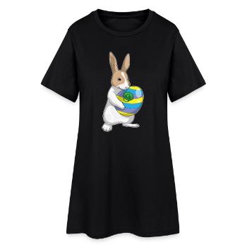 Tétine de Pâques Bunny - Robe T-shirt Femme - noir - Devant