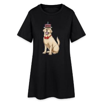 Labrador Geburtstag Kuchen - Frauen T-Shirt-Kleid - Schwarz - Vorne