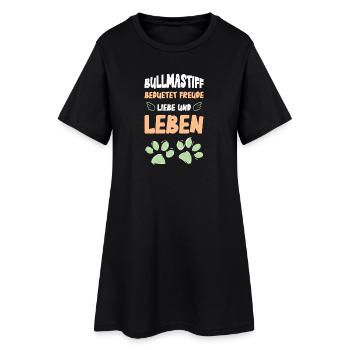 Bullmastiff signifie joie et vie - Robe T-shirt Femme - noir - Devant