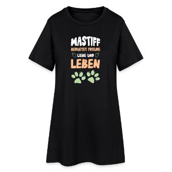 Mastiff Liebe und Leben Motiv - Frauen T-Shirt-Kleid - Schwarz - Vorne