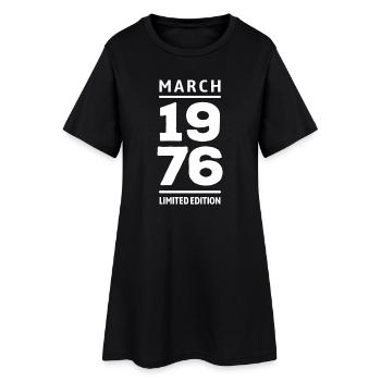 Édition limitée cadeau d’anniversaire de mars 1976 - Robe T-shirt Femme - noir - Devant
