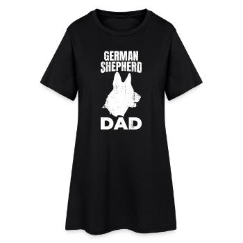 German Shepherd Dad - Frauen T-Shirt-Kleid - Schwarz - Vorne