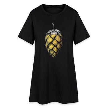 Houblon - Robe T-shirt Femme - noir - Devant