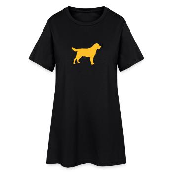 Labrador - Robe T-shirt Femme - noir - Devant