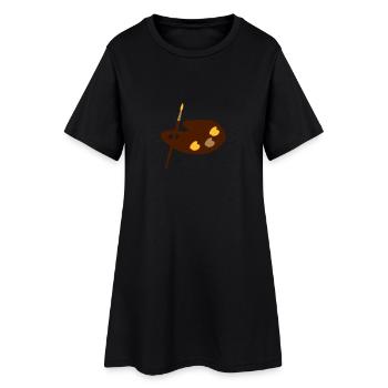 Paint brush - Women’s T-Shirt Dress - black - Front
