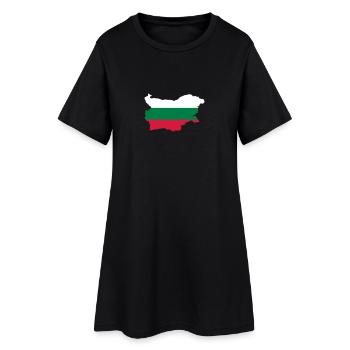 Bulgarie - Robe T-shirt Femme - noir - Devant