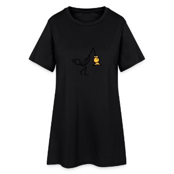 Angler mit dickem Fisch - V2 - Women’s T-Shirt Dress - black - Front