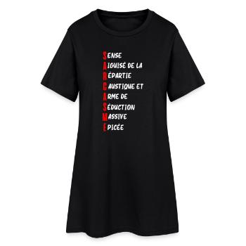 SARCASME définition /Humour noir - Robe T-shirt Femme - noir - Devant