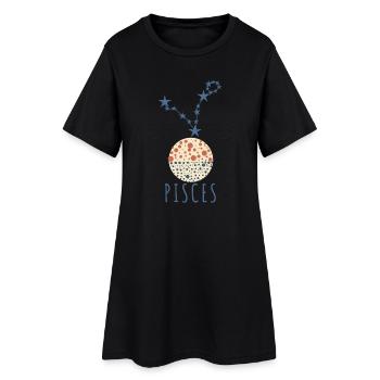 The constellation of Pisces - Women’s T-Shirt Dress - black - Front