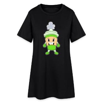 Café à emporter Tasse - Robe T-shirt Femme - noir - Devant
